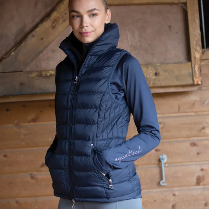 Equetech Hideaway Gilet Ladies in Navy-2